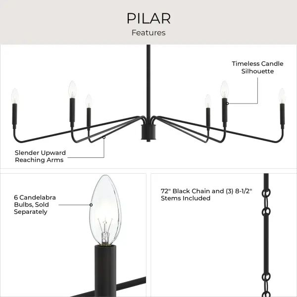 Pilar Six-Light Chandelier - Image 6