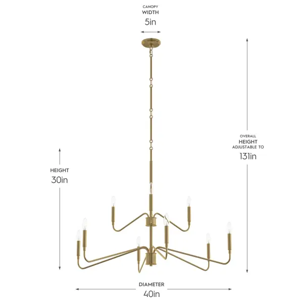 Pilar Nine-Light Chandelier - Image 14