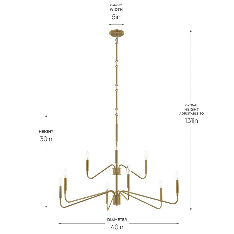 Pilar Nine-Light Chandelier - Image 14