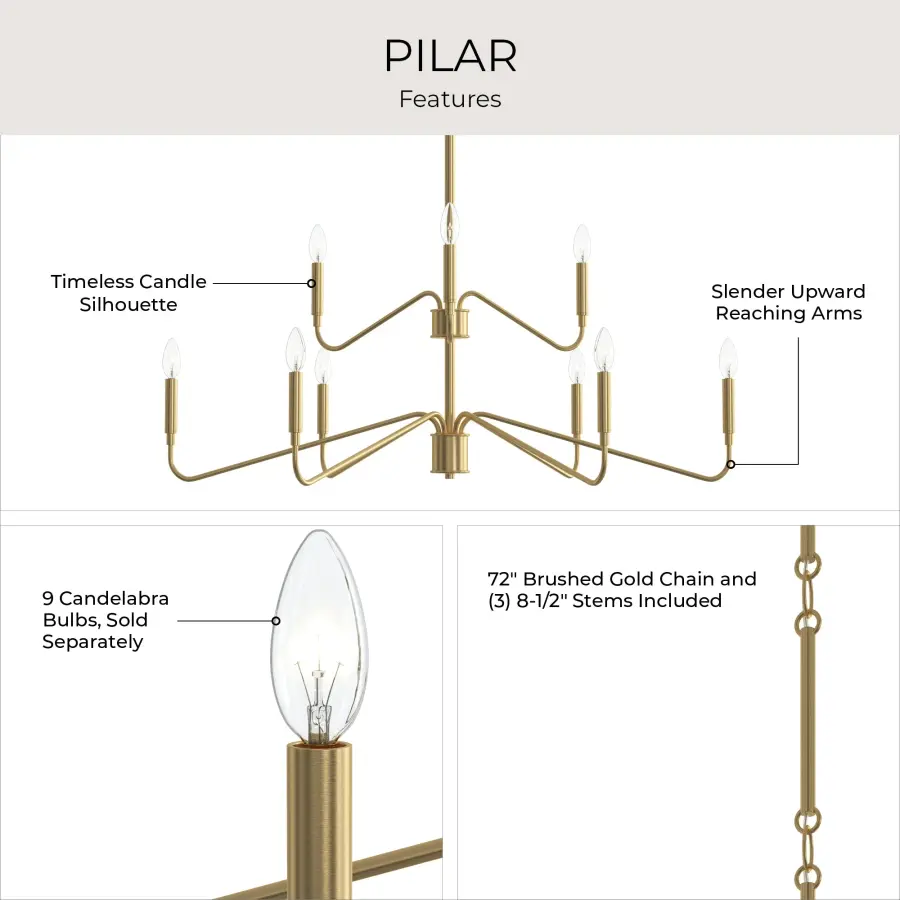Pilar Nine-Light Chandelier - Image 15