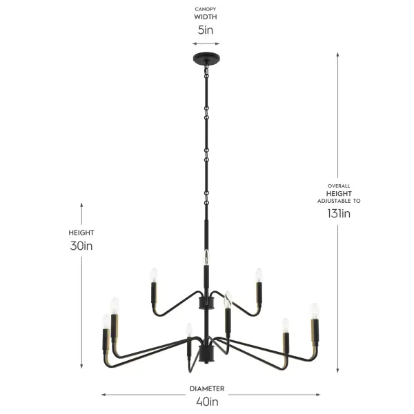 Pilar Nine-Light Chandelier - Image 24