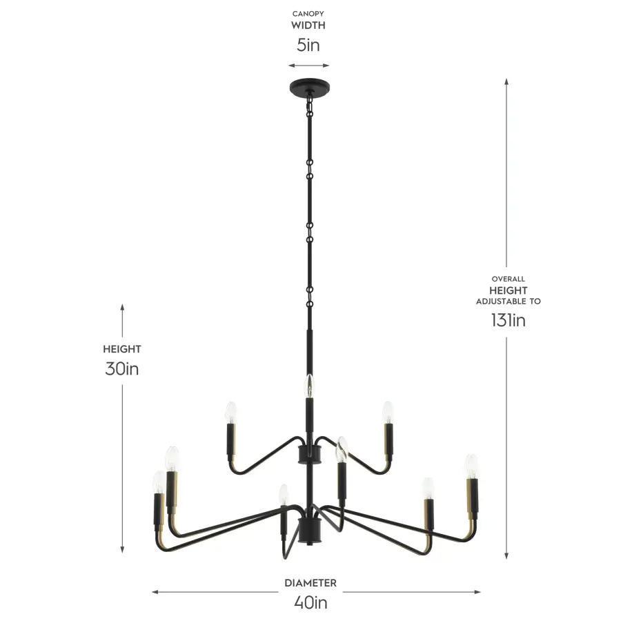 Pilar Nine-Light Chandelier - Image 24