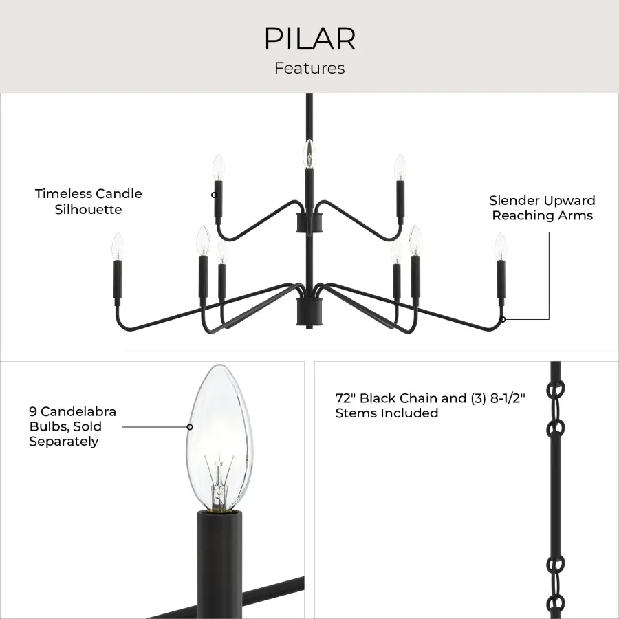 Pilar Nine-Light Chandelier - Image 25