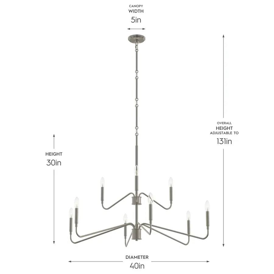 Pilar Nine-Light Chandelier - Image 4