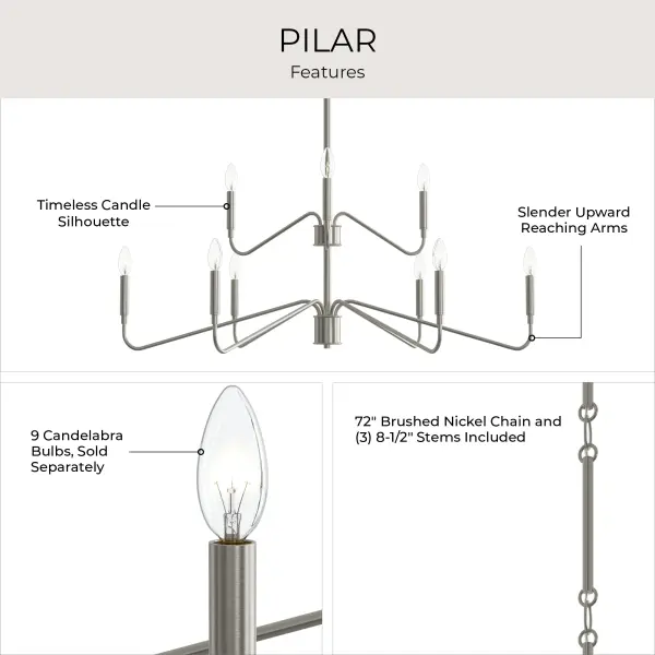 Pilar Nine-Light Chandelier - Image 5