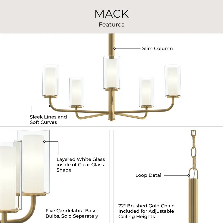 Mack Five-Light Chandelier - Image 22