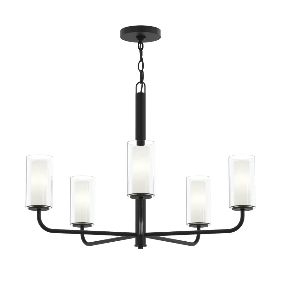 Versatile Five-Light Chandelier with Timeless Brushed Nickel Finish - Image 2