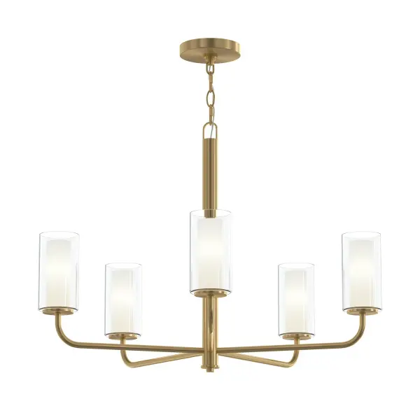 Versatile Five-Light Chandelier with Timeless Brushed Nickel Finish - Image 3