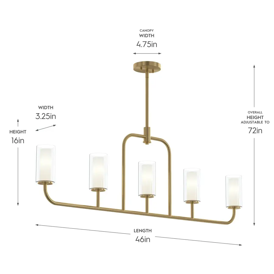 Mack Five-Light Linear Chandelier - Image 22