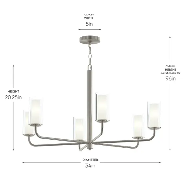 Mack Six-Light Linear Chandelier - Image 11