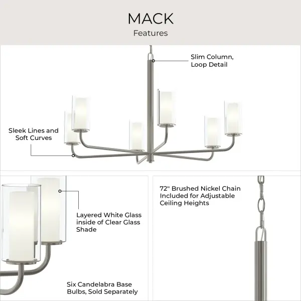Mack Six-Light Linear Chandelier - Image 12