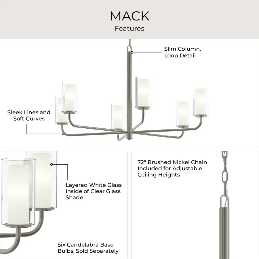 Mack Six-Light Linear Chandelier - Image 12