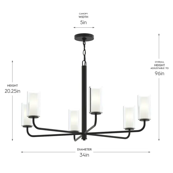 Mack Six-Light Linear Chandelier - Image 19