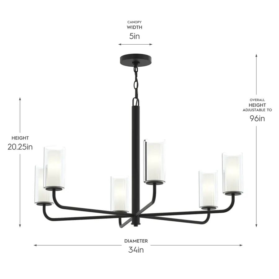 Mack Six-Light Linear Chandelier - Image 19