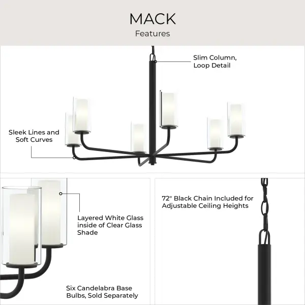 Mack Six-Light Linear Chandelier - Image 20