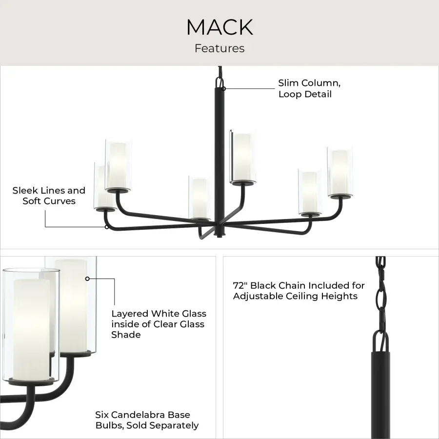 Mack Six-Light Linear Chandelier - Image 20