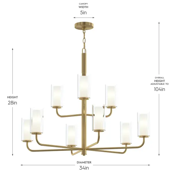 Mack Nine-Light Linear Chandelier - Image 11