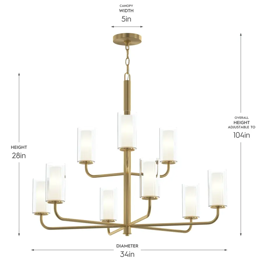Mack Nine-Light Linear Chandelier - Image 11