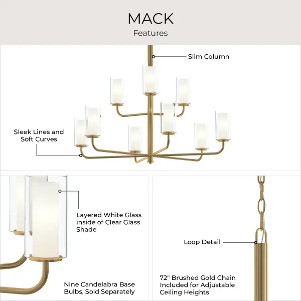 Mack Nine-Light Linear Chandelier - Image 12