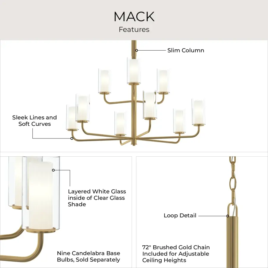 Mack Nine-Light Linear Chandelier - Image 12