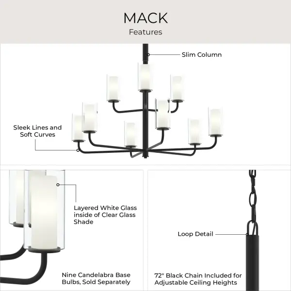 Mack Nine-Light Linear Chandelier - Image 20