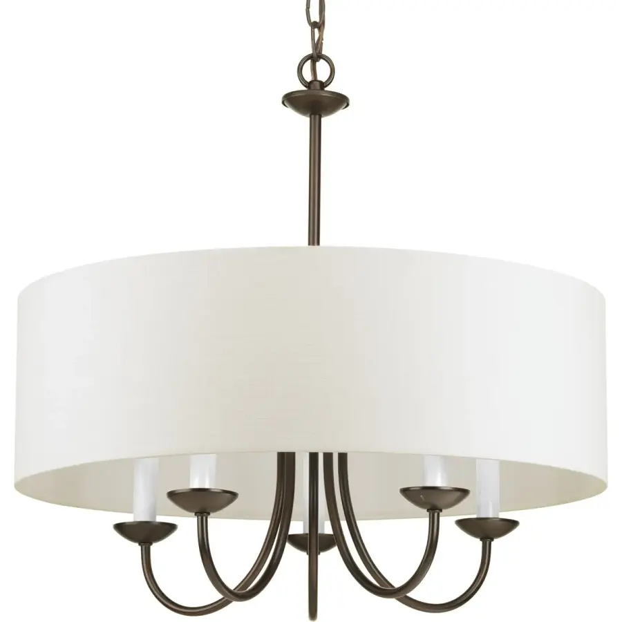 Drum Shade Collection Five-Light Chandelier - Image 1