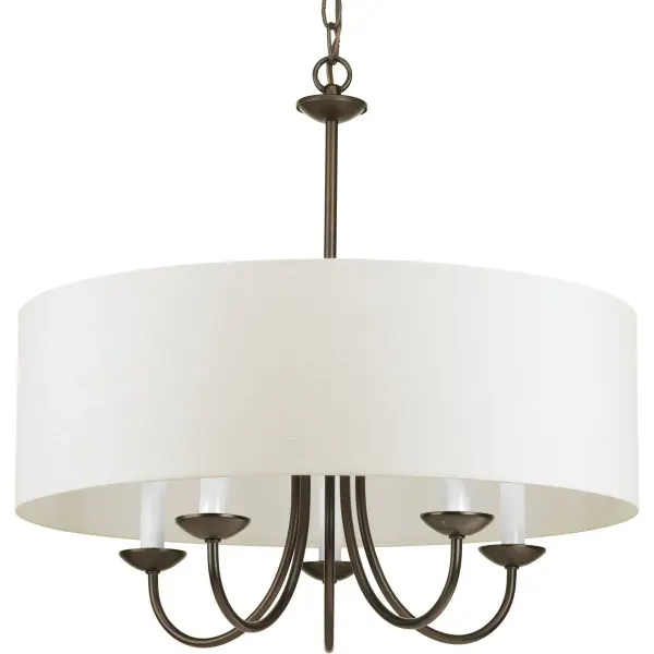 Drum Shade Collection Five-Light Chandelier - Image 1
