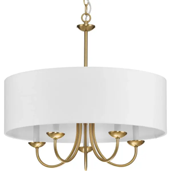 Drum Shade Collection Five-Light Chandelier - Image 3