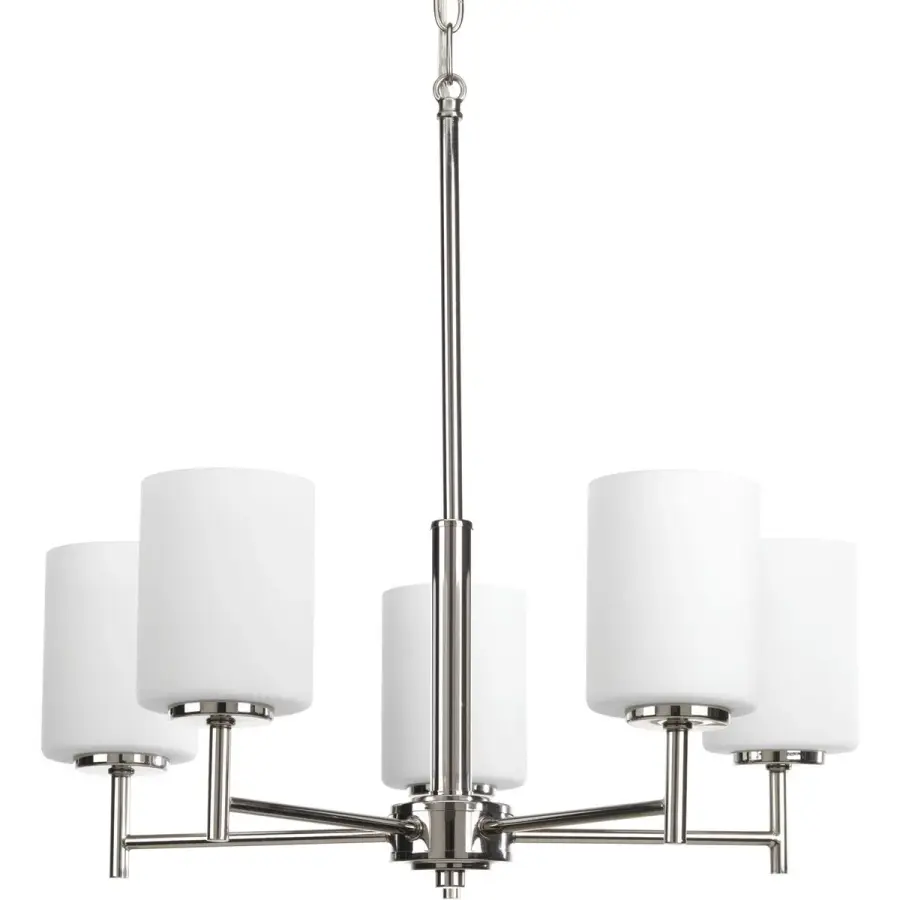 Replay Collection Five-Light Etched White Glass Chandelier - Image 2
