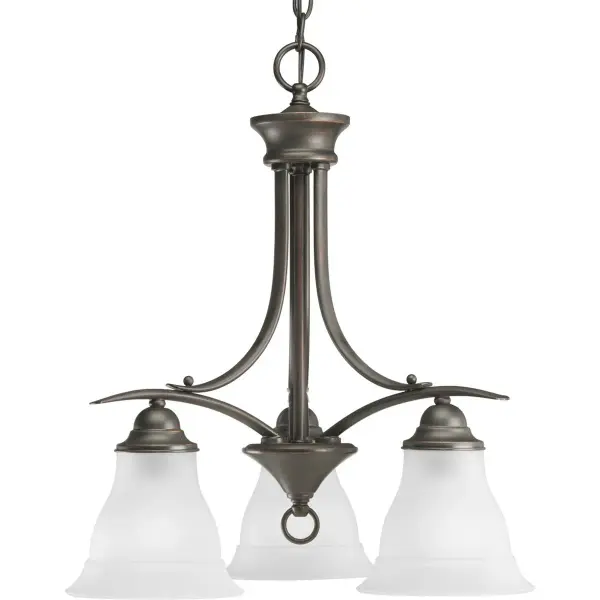 Trinity Three-Light Etched Glass Chandelier - Image 1