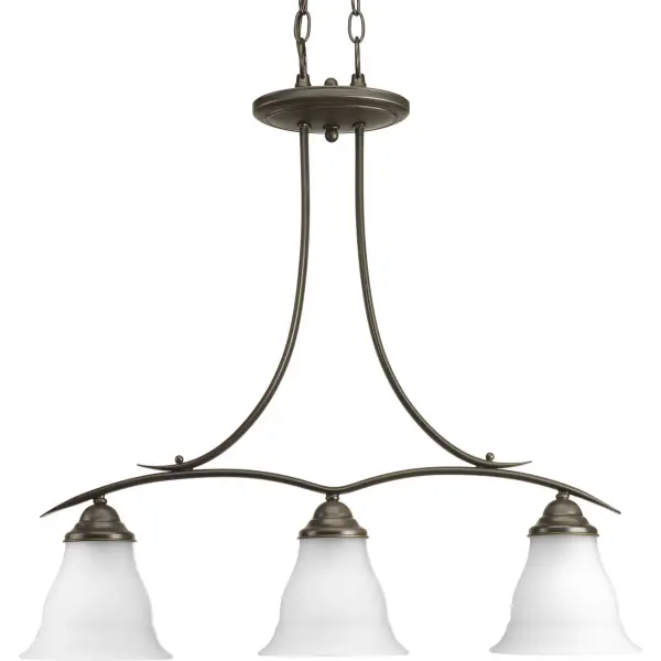 Trinity Three-Light Etched Glass Chandelier - Image 2