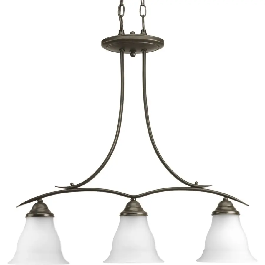 Trinity Three-Light Etched Glass Chandelier - Image 2