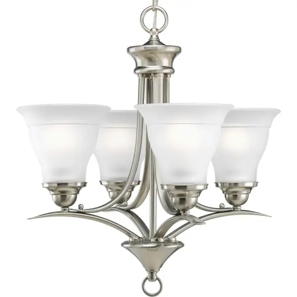 Trinity Four-Light Etched Glass Chandelier