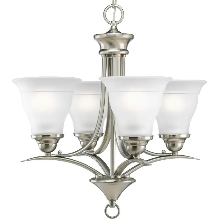 Trinity Four-Light Etched Glass Chandelier