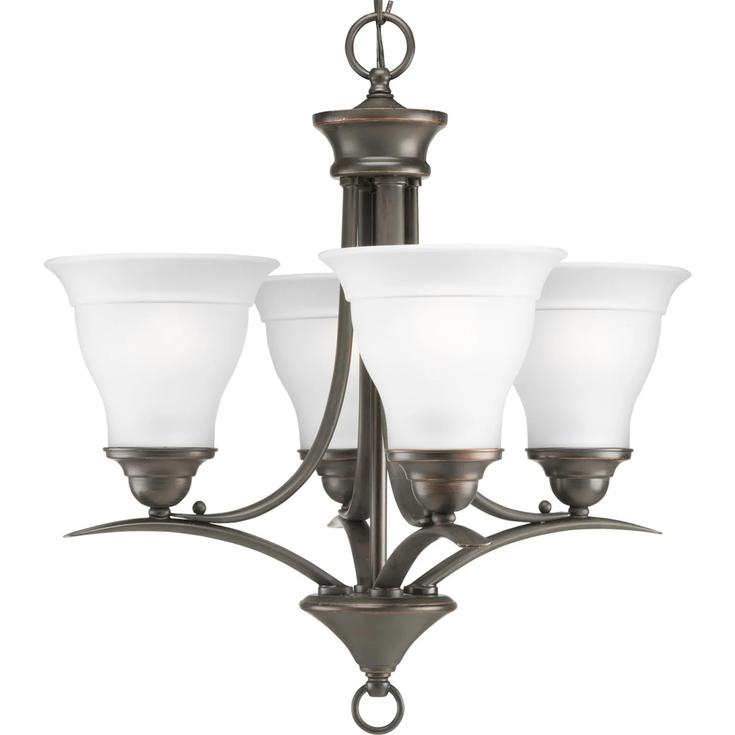 Trinity Four Light Chandelier in Antique Bronze