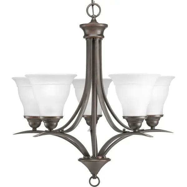 Trinity Five-Light Etched Glass Chandelier - Image 1