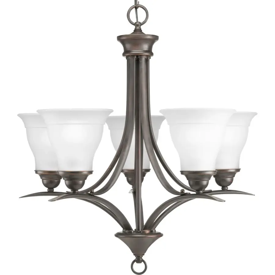 Trinity Five-Light Etched Glass Chandelier - Image 1