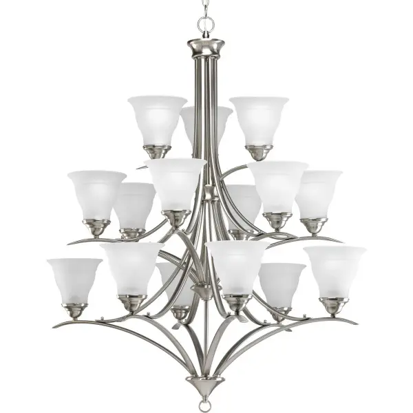 Trinity Fifteen-Light Etched Glass Chandelier - Image 2