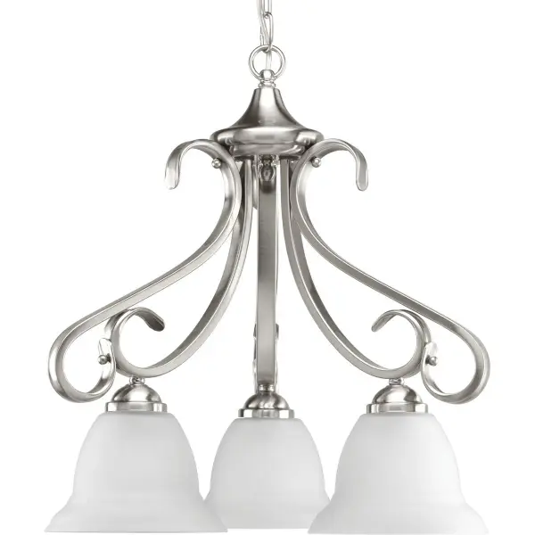 Torino Three-Light Etched Glass Chandelier - Image 1