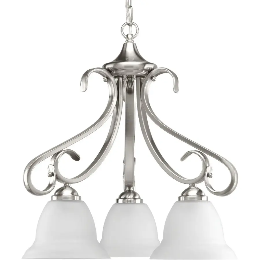 Torino Three-Light Etched Glass Chandelier - Image 1