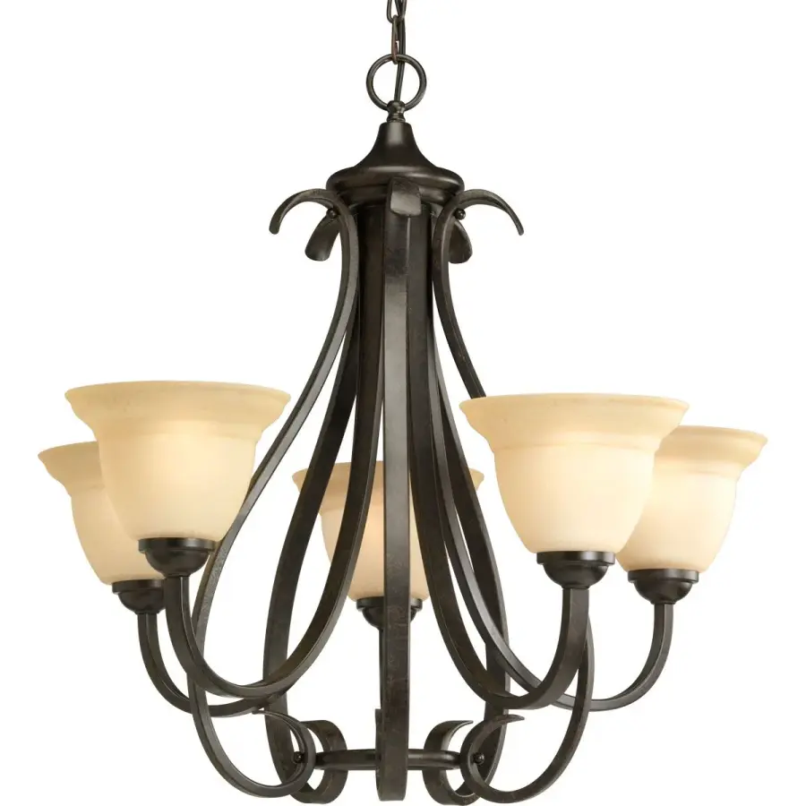 Torino Five-Light Etched Glass Chandelier - Image 2