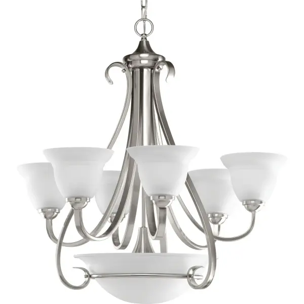 Torino Six-Light Etched Glass Chandelier - Image 2