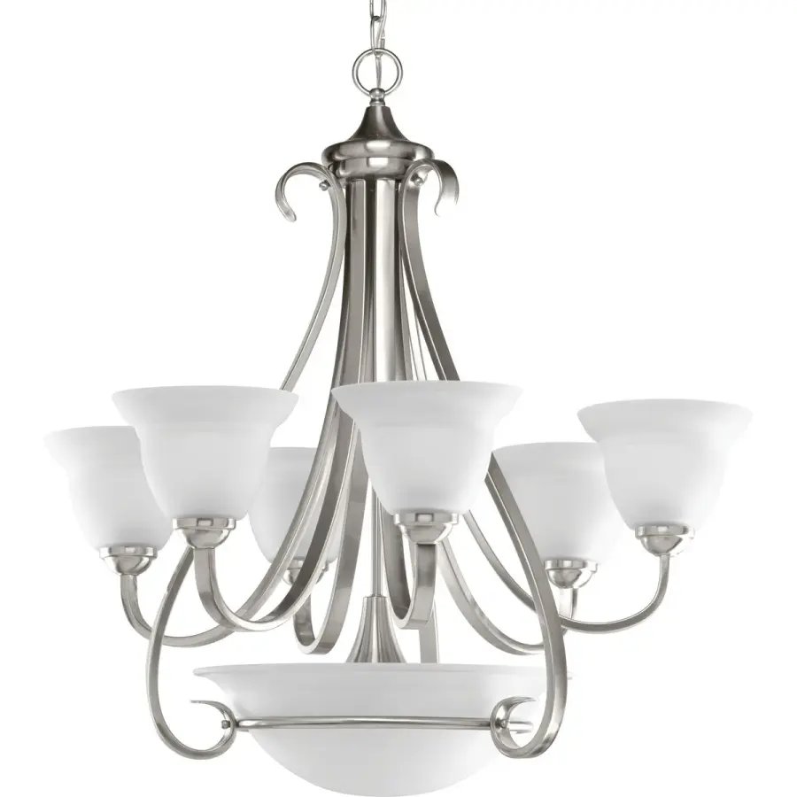 Torino Six-Light Etched Glass Chandelier - Image 2