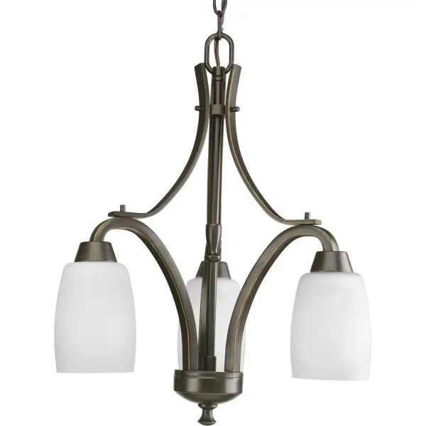 Wisten Three-Light Etched Glass Chandelier - Image 2