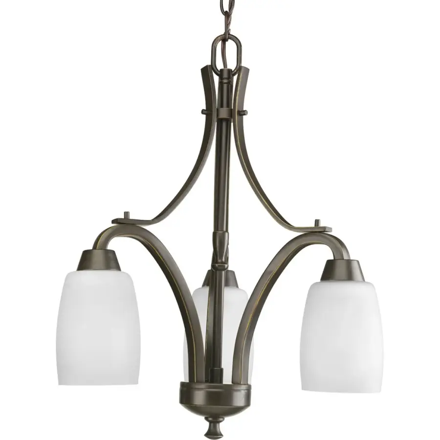 Wisten Three-Light Etched Glass Chandelier - Image 2