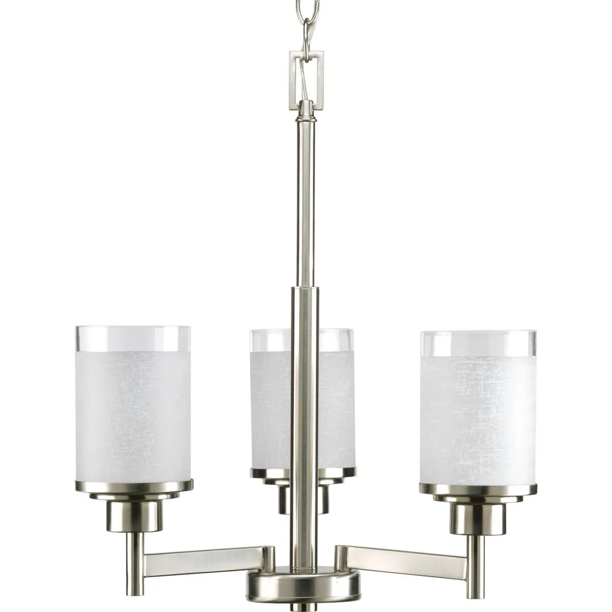 Alexa Three-Light Clear Edge Glass Chandelier