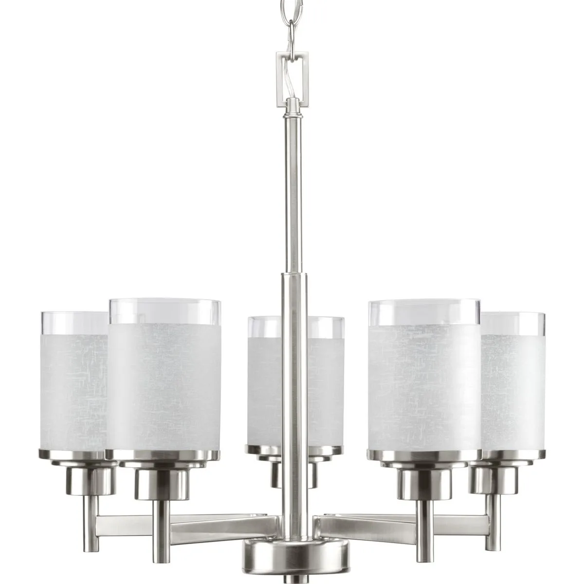 Alexa Five-Light Clear Edge Glass Chandelier