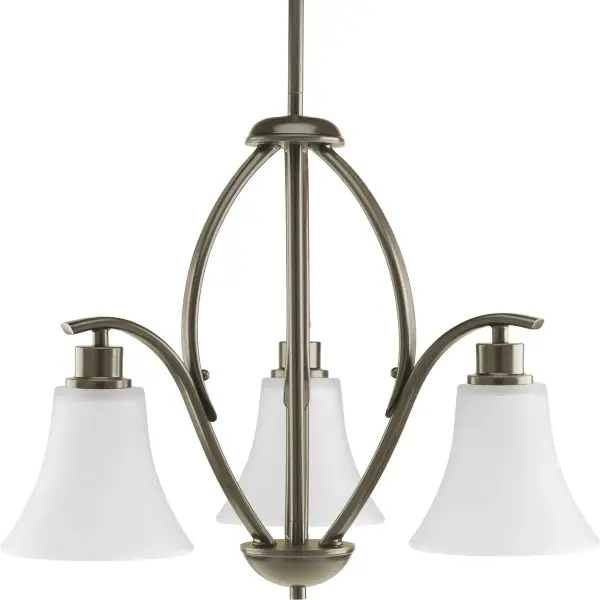 Joy Collection Three-Light Etched Glass Chandelier - Image 2