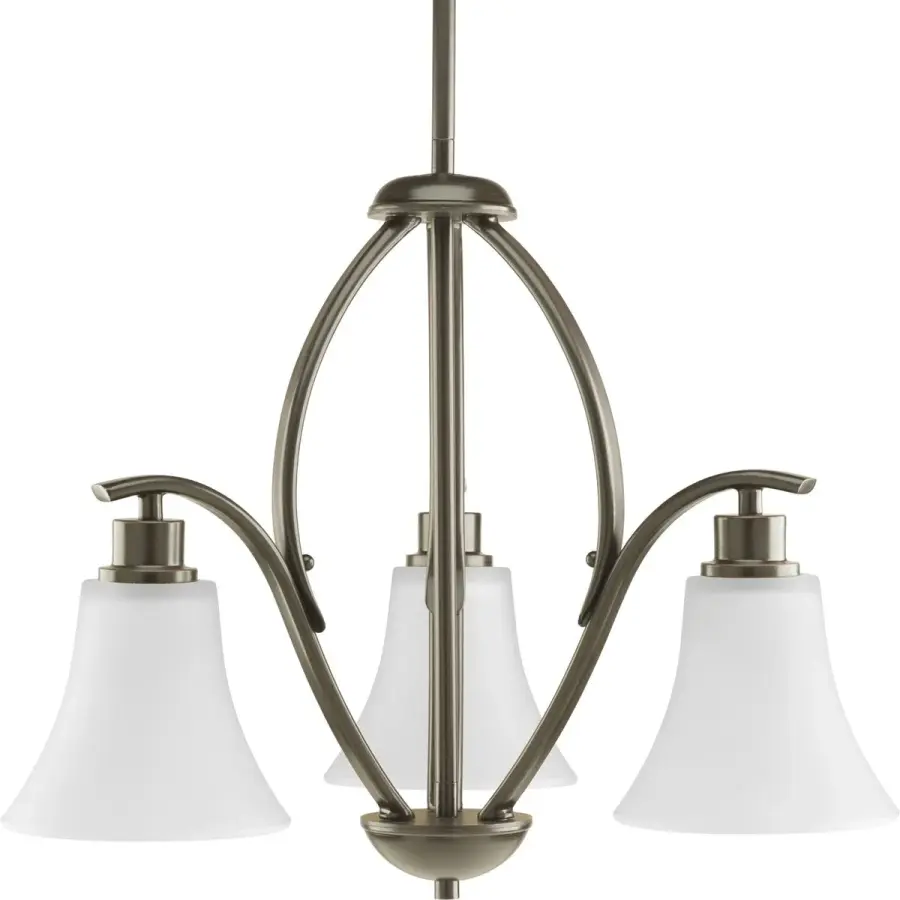 Joy Collection Three-Light Etched Glass Chandelier - Image 2