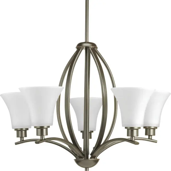 Joy Collection Five-Light Etched Glass Chandelier - Image 1
